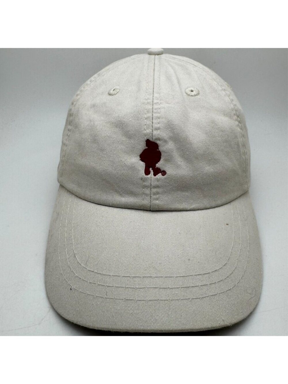 Iowa State Cyclones Hat Cap Adams Khaki Leather Strapback NCAA College Vintage